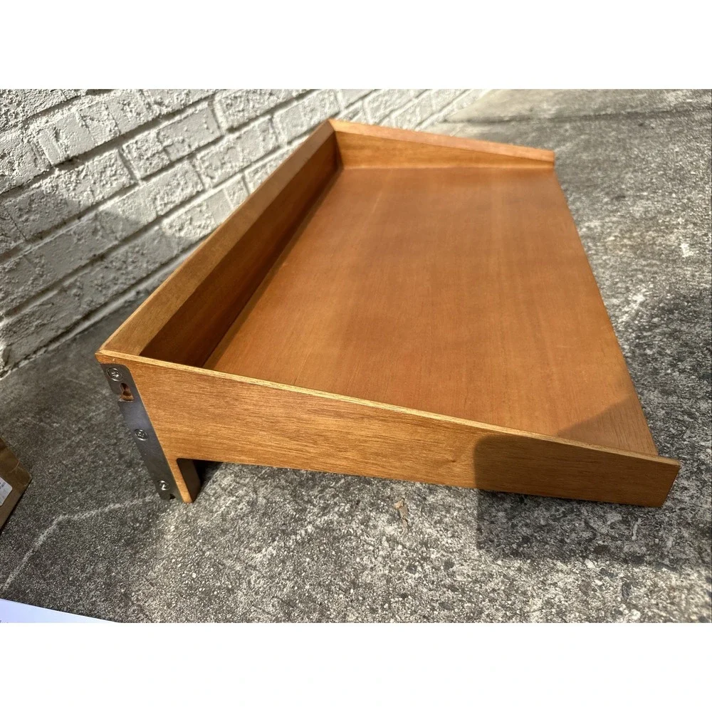 West Elm Mid Century Modular Wood Bookshelf Acorn Finish Wall Shelf